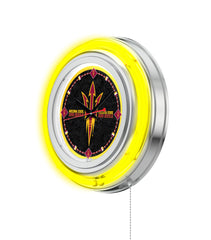 Arizona State Sun Devils Officially Licensed Logo 15" Neon Clock Wall Decor
