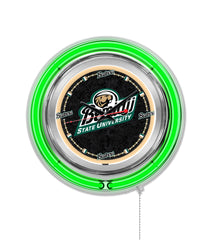 Bemidji State Beavers Officially Licensed Logo 15" Neon Clock Wall Decor