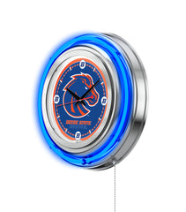 Boise State Broncos Officially Licensed Logo 15" Neon Clock Wall Decor