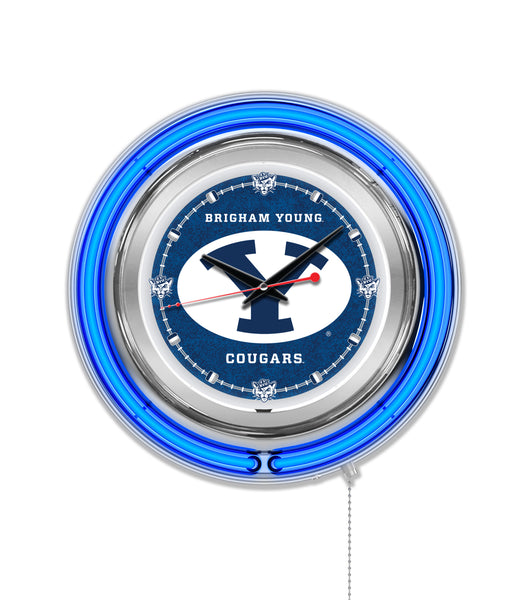15" BYU Cougars Neon Clock