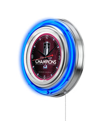 15" Colorado Avalanche 2022 Stanley Cup Neon Clock