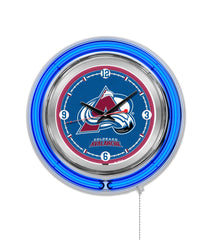 Colorado Avalanche Officially Licensed Logo 15" Neon Clock Wall Decor