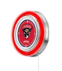 Florida Panthers Officially Licensed Logo 15" Neon Clock Wall Decor