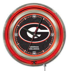 Georgia Bulldogs Block G Officially Licensed Logo 15" Neon Clock Wall Decor