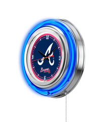 15" Atlanta Braves Neon Clock