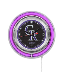 Colorado Rockies 15" Neon Clock