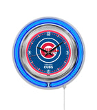 15" Chicago Cubs Neon Clock