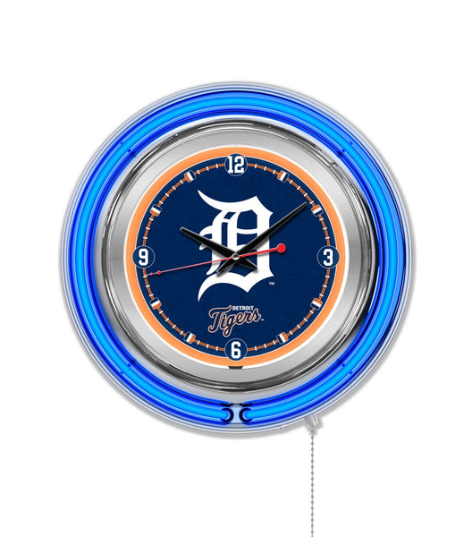 15" Detroit Tigers Neon Clock
