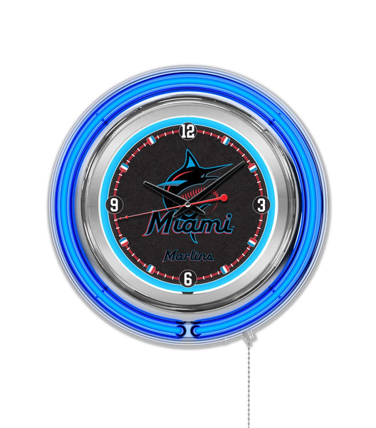 15" Miami Marlins Neon Clock
