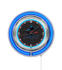 Miami Marlins 15" Neon Clock