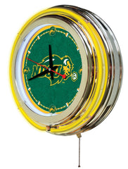 North Dakota State University Bison Officially Licensed Logo 15" Neon Clock Wall Decor