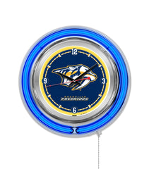 15" Nashville Predators Neon Clock