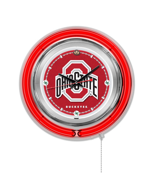 15" Ohio State Buckeyes Neon Clock
