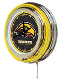15" Southern Miss Neon Clock | USM Golden Eagles Retro Neon Clock