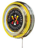 15" VMI Keydets Neon Clock