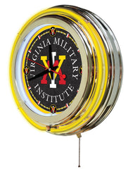 VMI Keydets Officially Licensed Logo 15" Retro Neon Clock Hanging Wall Decor