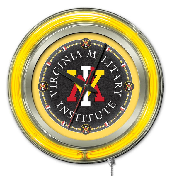 15" VMI Keydets Neon Clock