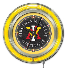 VMI Keydets Officially Licensed Logo 15" Retro Neon Clock Hanging Wall Decor
