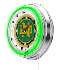 Notre Dame Fighting Irish Officially Licensed Vintage Logo Neon Clock Wall Decor