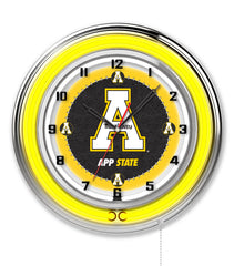 19" Appalachian State Mountaineers Retro Neon Clock Man Cave Decor