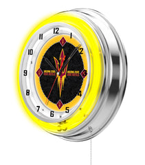 19" Arizona State Sun Devils Retro Neon Clock Man Cave Decor