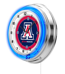 19" Arizona Wildcats Officially Licensed Logo Neon Clock Man Cave Decor