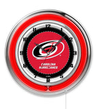 19" Carolina Hurricanes Neon Clock