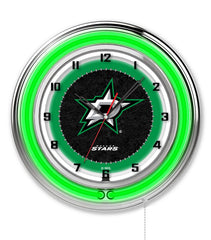 Dallas Stars Officially Licensed Logo Neon Clock Wall Decor