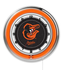 19" Baltimore Orioles Officially Licensed Logo Neon Clock