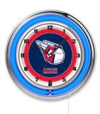 19" Cleveland Guardians Neon Clock