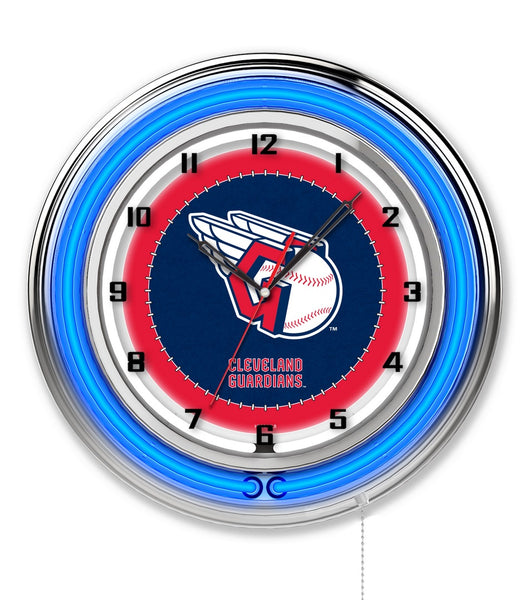 19" Cleveland Guardians Neon Clock