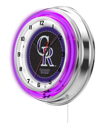 19" Colorado Rockies Neon Clock