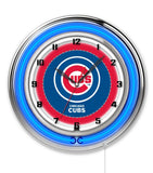 19" Chicago Cubs Neon Clock