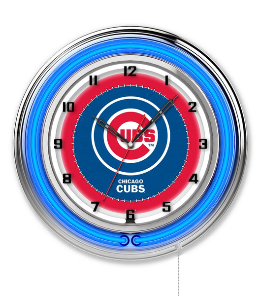 19" Chicago Cubs Neon Clock
