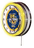 19" Marqutte Neon Clock | MU Golden Eagles Retro Neon Clock