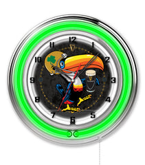 19" Notre Dame Guinness Beer Toucan Neon Clock