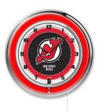 19" New Jersey Devils Neon Clock