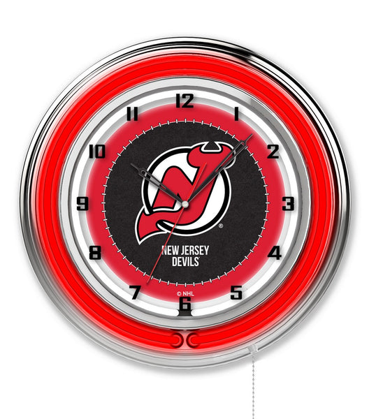 19" New Jersey Devils Neon Clock