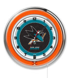 19" San Jose Sharks Neon Clock