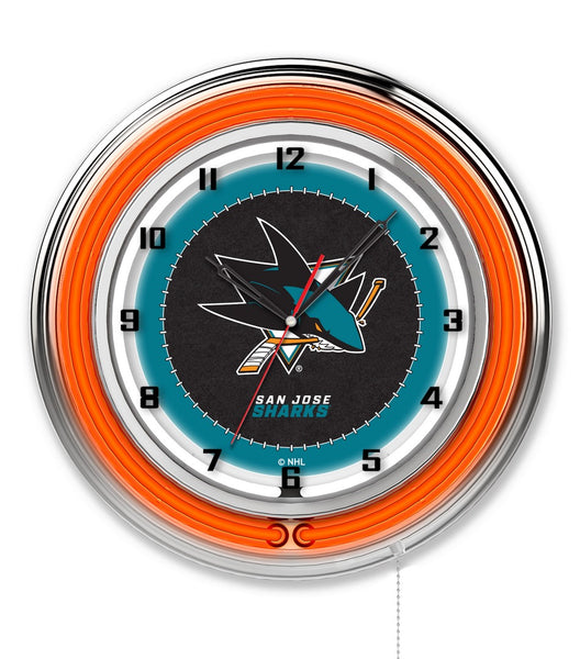 19" San Jose Sharks Neon Clock