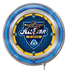 2020 NHL All Star Game 19" Retro Neon Clock Man Cave Decor
