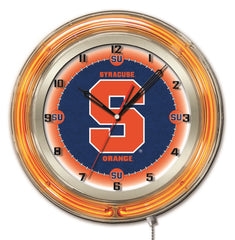 Syracuse Orange Officially Licensed Logo Neon Clock