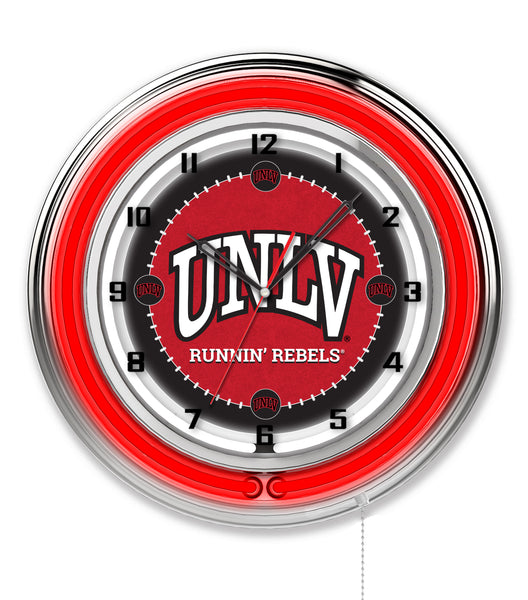 19" UNLV Neon Clock | UNLV Runnin' Rebels Retro Neon Clock