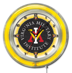 19" VMI Keydets Officially Licensed Logo Neon Clock Wall Decor