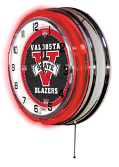 19" Valdosta State Blazers Officially Licensed Logo Neon Clock Wall Decor