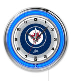 19" Winnipeg Jets Neon Clock