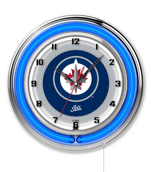19" Winnipeg Jets Neon Clock