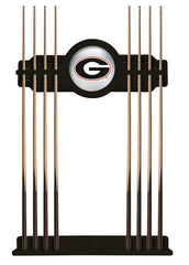 University of Georgia G Block Cue Rack with Black Finish