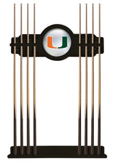 University of Miami Cue Rack with Black Finish