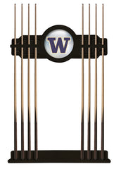 University of Washington Cue Rack with Black Finish
